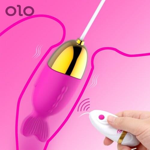 OLO Tounge Licking Vibrator G Spot Powerful Vibrating Egg 12 Speeds Vagina Clitoris Stimulator Remote Control Sex Toys for Women