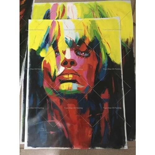 Palette knife painting portrait Palette knife Face Oil painting Impasto figure man face canvas Hand painted Francoise Nielly