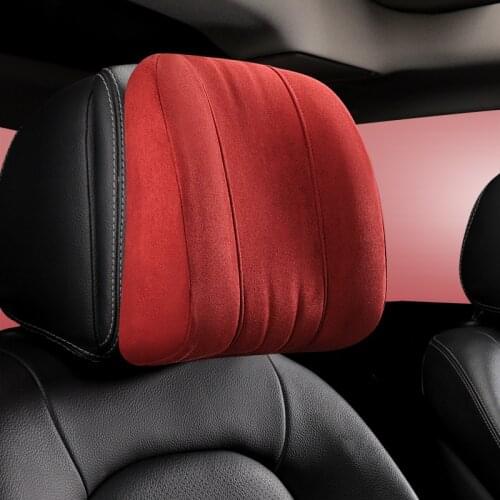 Suede Cow Leather Car Seat Rest Cushion Headrest Car Neck Pillows For Mercedes Benz Maybach S-Class headrest car accessories