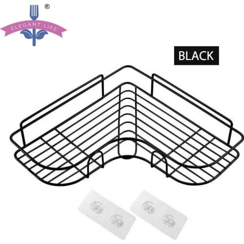 Shelves Showers Bathroom Shelf Metal Storage Rack Stainless Steel Punch-Free Firm Kitchen Fitted Wall Storage Organizer Rack