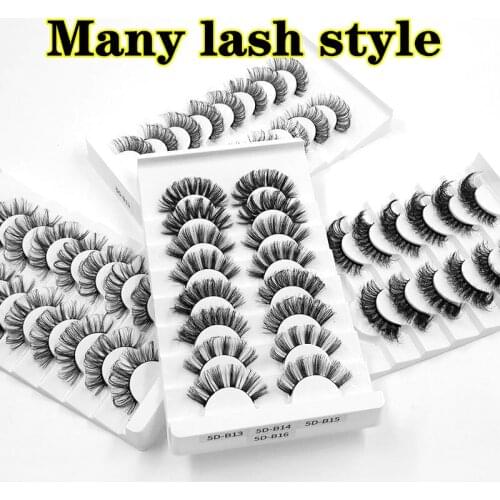 Wholesale 400 Pairs/50boxes 100% Real mink eyelashes false eyelashes 3D natural Faux Eyelashes Soft Eyelash Extension Makeup