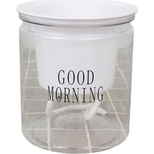 Self-Watering Flowerpot Automatic Water Absorption Succulent Aquaculture Transparent Round Plastic Hydroponic Flowerpot