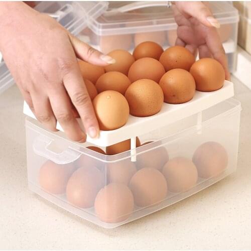 SBLE clear plastic kitchen egg storage box Basket organizer Egg Food Container Storage box home kitchen accessories free ship