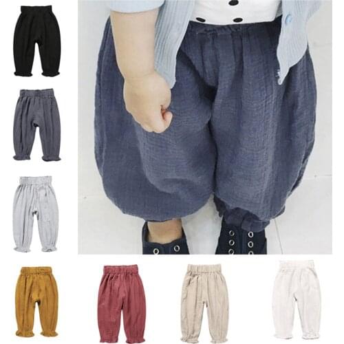 Spring Summer kids clothes Sports leisure Long Pants baby girl fashion Bloomers Breathable and comfortable baby boy clothes
