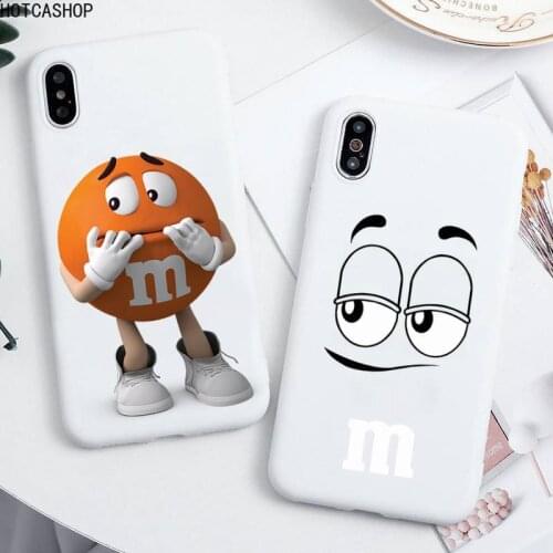 M&Ms Chocolate Phone Case for iPhone 12 mini 11 Pro Max X XR XS 8 7 6s Plus Candy white Silicone Cases
