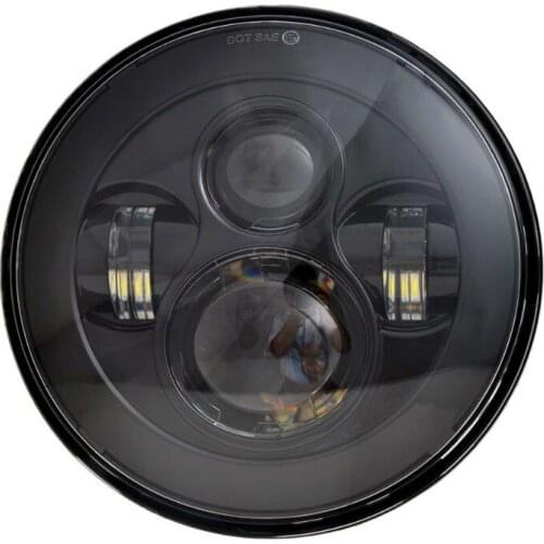 1PC 7inch Round LED Headlights with Hi-Lo Beam Day Running Light LED Headlamp for Softail Touring Road King Headlight Assembly