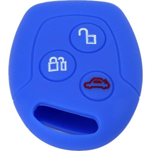 1 Pc Silicone Car Key Cover Case Shell Protector For Ford Mondeo Focus Fusion Fiesta Galaxy 3 Button Key