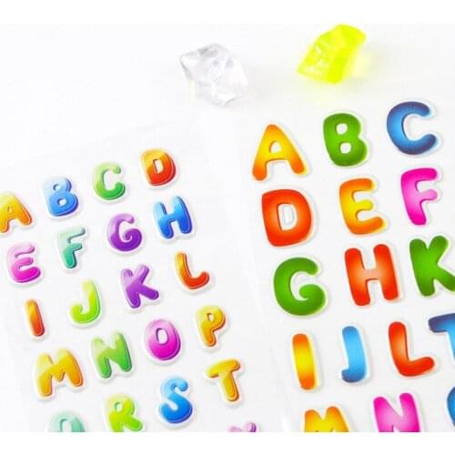 1packs Cartoon number puzzle stickers for kids kawaii 3D puffy bubble stickers boys girls gift