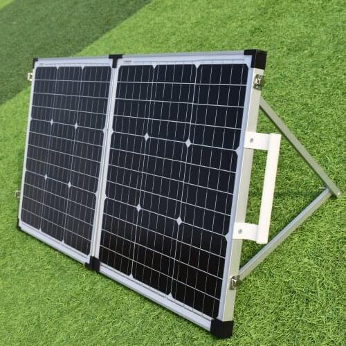 100W(2*50W)12V Solar Panel Foldable Rigid Solid Photovoltaic Panel Kit China For Home/Caravan Travel Camping
