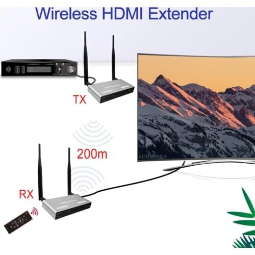 1080P 200m Wireless WIFI HDMI Extender Transmitter Receiver Video Converter Screen Mirroring for PS4 DVD Laptop PC To TV Monitor