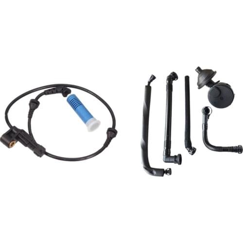 2 Set Car Accessories: 1 Set PCV Oil Separator Crankcase Vent Valve Breather Hose Kit & 1 Pcs Rear Wheel Speed Sensor