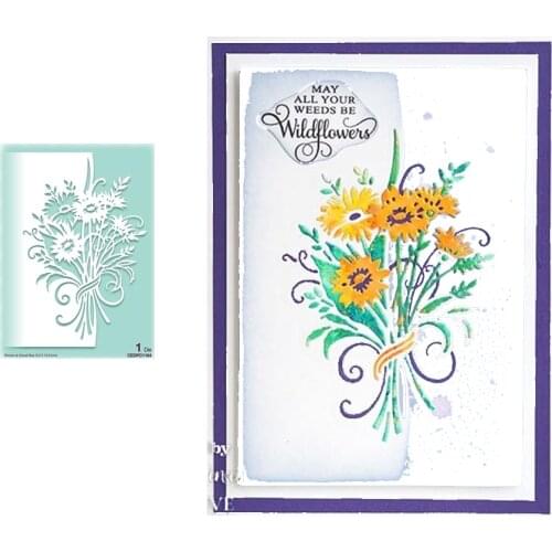 2021 New Arrival Bunch of Flowers Metal Cutting Dies Scrapbooking Craft Die Cut Stencil Card Making Mould Sheet Decor Template
