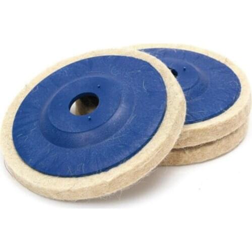 3Pcs 100mm 4Inch Wool Polishing Wheel Felt Buffing Grinding Disc Glass Metal Polishing Pads For 100 Angle Grinder