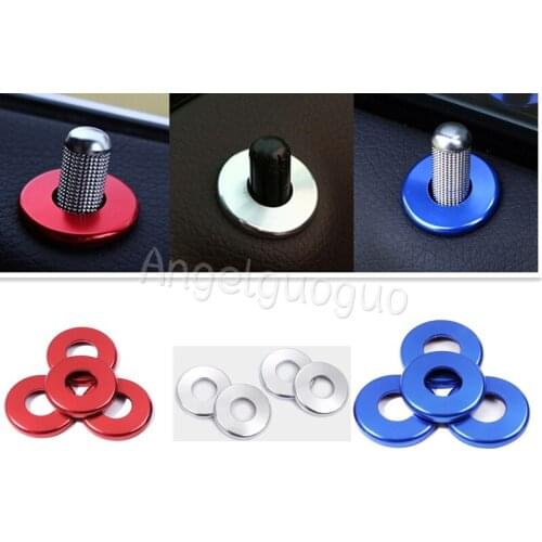 4pcs Aluminum Chrome Accessories Door Lock Cover Trim Car Styling For Mercedes Benz E Class W213 E200 300 C Class W205 2016-2017