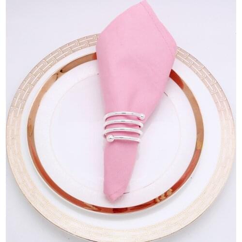 6 Pcs Napkin Holder Rings Table Decoration Hugging Setting Decor West Dinner Towel Around Hug Serviette Party Hotel Spring Alloy