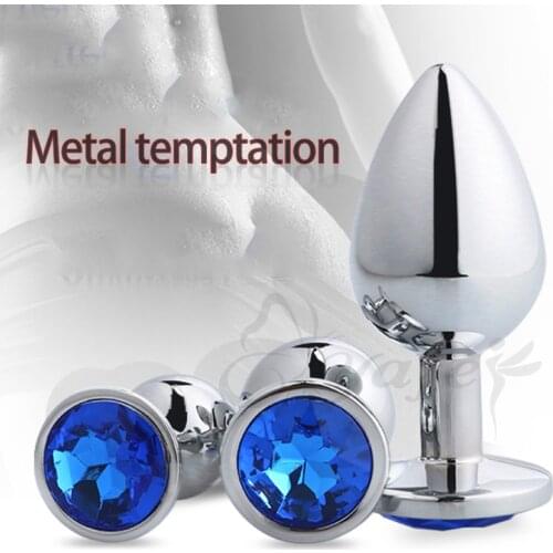 3pcs/set Metal Crystal Anal Vibrator Butt Plug Vibration Stimulate Unisex Erotic Intimate Goods Anal Sex Toys for Women for Men