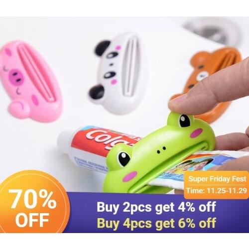Cartoon Animal Toothpaste Dispenser Home Plastic Cute Toothpaste Tube Squeezer Toothpaste Squeezer Bathroom Accessories