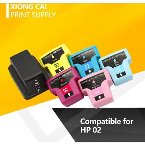 For HP02 Compatible Ink Cartridges hp02 HP-02 HP C5140 C5150 C5180 C5185 C6150 C6180 D7155 D7160 D7345 D735 Printer free shippi
