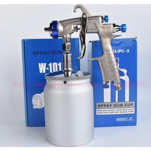 HVLP gravity spray gun manual spray gun 1.0/1.3/.15/.18mm 600cc metal pot air spray gun airbrush car sprayer