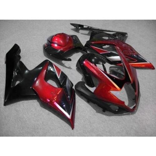 Injection mold Fairing kit for GSXR1000 05 06 GSXR 1000 K5 2005 2006 ABS Hot red gloss black Fairings Set+gifts SD65