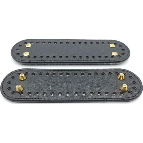 Leather Bottom Base with Pre-drilled Holes for Knitting Purse Handbag DIY Shoulder Bag