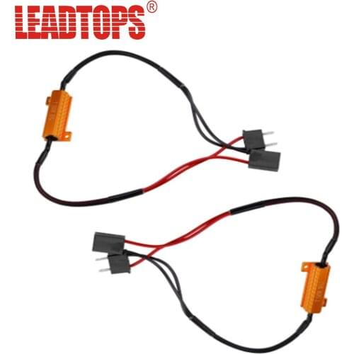 LVTUSI 2PCS H4 H7 H8 H9 H11 LED Decoder 9005 9006 Free Wiring Canceller Decoder Light Car Load Resistor Error Canceller DC