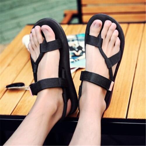 Men Sandals Summer Beach Casual Shoes Breathable Black Walking Sports Shoes High Quality Unisex Soft Non-slip Male Footwear