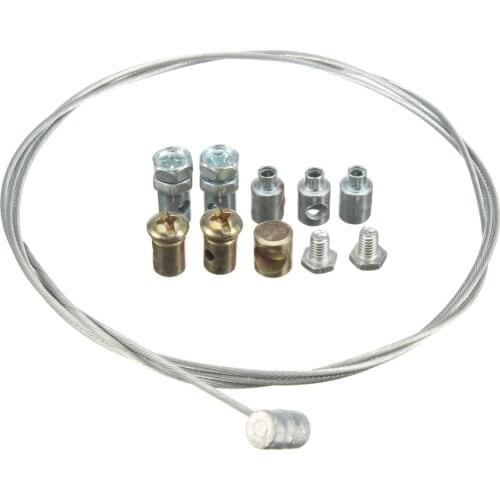 One Set Universal 1pcs Motorcycle Emergency Throttle Accelerator Cable + 8pcs Nut for Yamaha for Suzuki for Kawaski