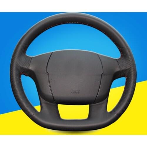 Auto Braid On The Steering Wheel Cover for Citroen C4 C4L DIY Car Braid Steering Wheel Covers Interior Accessories Car-styling