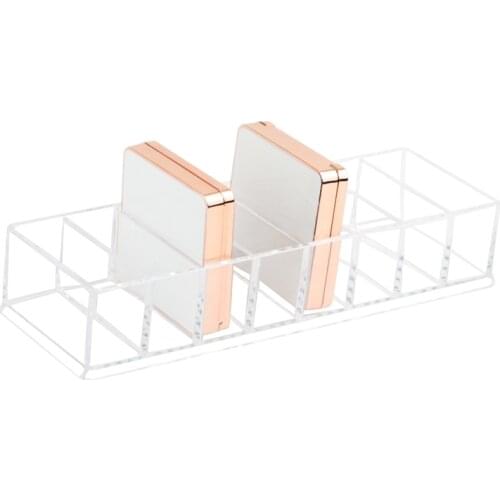 New Arrival Powder Storage Box Transparent 8 Slots Makeup Organizer Eye Shadow Organizer Case Cosmetic Organizer For Make Up