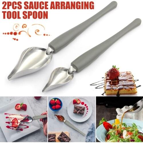 Chef Valon Sauce Plating Art Pencil Plate Dish Sauce Painting Pencil Coffee Art Draw Tool Spoon Stainless Steel Best Pri