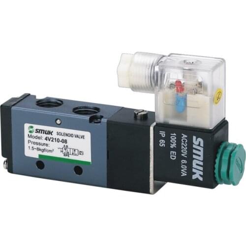 SMUK Model Pneumatic Components Refined Electromagnetic Valve 4K210-08 AC220V DC24V