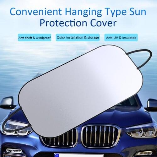Car Windshield Sunshade Cover PET Reflective Insulated Aluminum Foil Summer CarFront Windscreen Cover Snow Shade Protector Cover