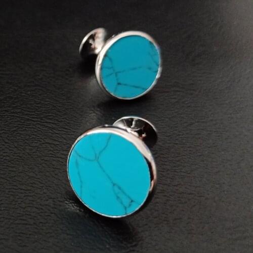 High quality mens jewelry fashion French shirt cuffs classic blue shell material brand cufflinks, 1 pairs of free delivery