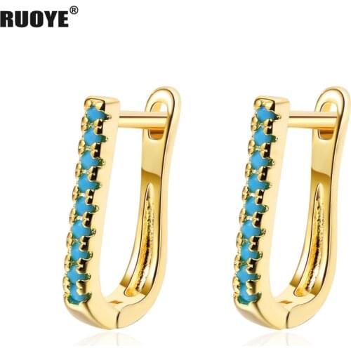 925 Sterling Silver Stud Earrings Gold Earring For Women Fashion Simple Jewelry New