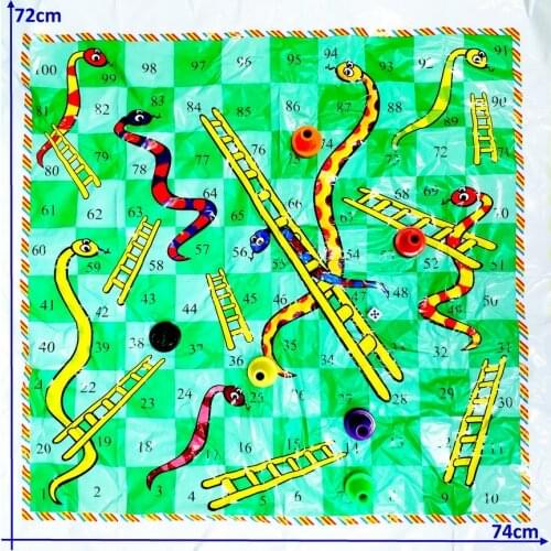 1set 74cm Girl Boys Kids Portable Snakes Ladders Preschool Training Folding game Party Favours Pinata Toys Favors and prize gift