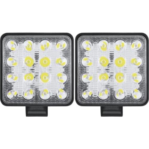 2Pcs Super bright Work Light for Jeep Car Off-road Motorcycle Trucks SUV Pick-up DC12-60V Flood Light 1200LM Light Pod Fog Light