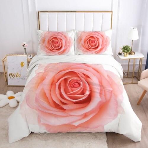 3D Nordic Bedding Sets Duvet Covers Sets Comforter Bed Set Quilt Cover Twin Single Double Size Flowers Design Bedclothes