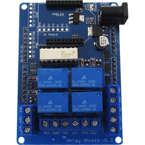 5pcs/lot 4 channel 5V Relay module extension board Relay Shield V1.3 compatible