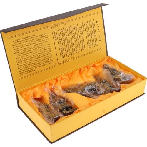 5Pcs/Pack 8cm Terracotta Army Qin Chinese Terra Cotta Warriors General Figures Handicrafts Statues Artwork Ornament Best Gift