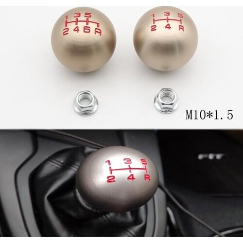 Di alluminio 5/6 Velocità JDM Pomello Del Cambio Del Cambio di Figura della Sfera M10 * 1.5 Per Honda Fit Civic Città FD2 FN2 EP