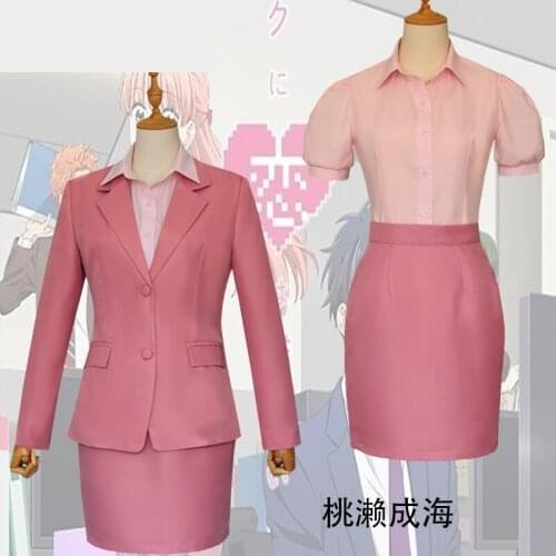 Anime Cosplay Wotakoi Love is Hard for Otaku Momose Narumi Pink Cosplay Costumes All Sets