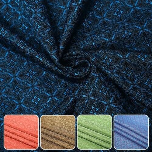 100*75cm Chinese Retro Satin Jacquard Brocade Fabric Damask Imitated Silk Fabric For Diy Costume Cushion Hanfu Sewing Craft