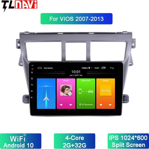 GPS Auto Stereo 9" Car Radio For 2007 2008 2009 2010 2011 2012Toyota VIOS Yaris Android 10 Multimedia Player