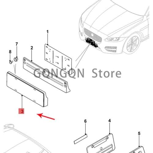 CAR is applicable to XF 2016 front license plate 2016 -2021 Jag ua rxf license plate base license plate frame base license plate