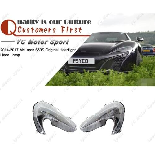 Car Accessories Carbon Fiber Headlight Fit For 2014-2017 650S Original Headlight Head Lamp Car-styling