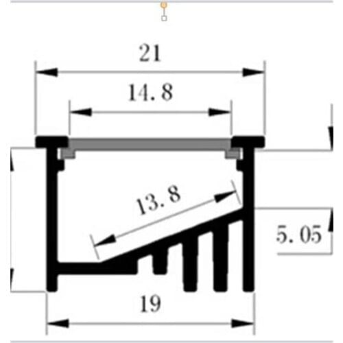 Free Shipping 2m/pcs 60m/lot mounting profile to the ceiling, customized dimension and spec, LED Aluminum profile for LED Strip