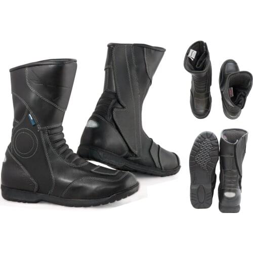 Boots bootie motorcycle Scooter city Touring microfiber White