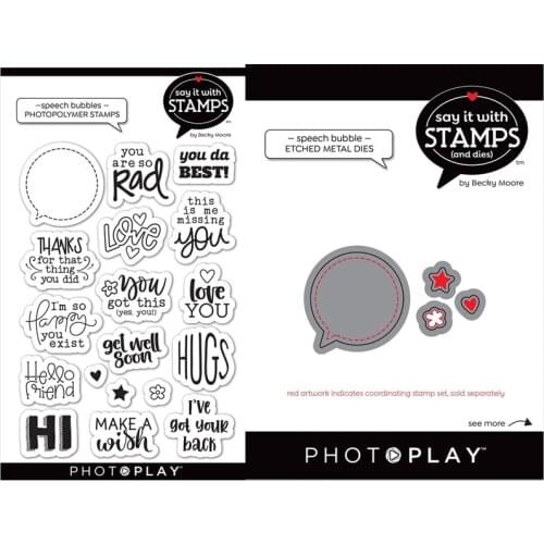 CH 2021New Arrival SPEECH BUBBLES Metal Cutting Dies and stamp For Scrapbooking Practice Hands-on DIY Album Decor Card