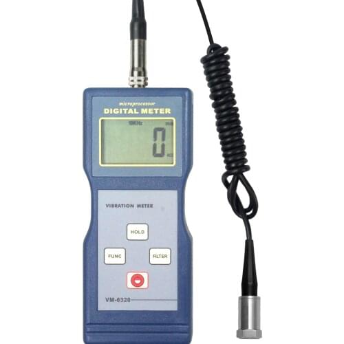 Digital Vibration Meter Tester VM-6320 Piezoelectric Transducer Vibrometer Vibration Analyzer True RMS 0.1~200mm/s
